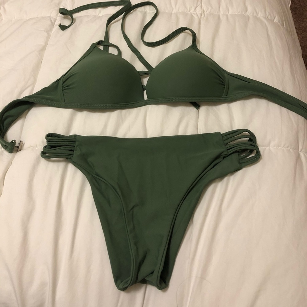 Small olive green bikini